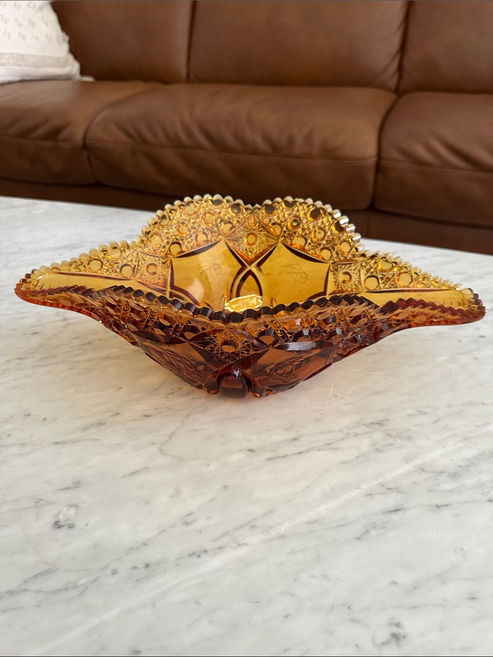 John Kemple Vintage Banana Amber Napoleon Hat Bowl